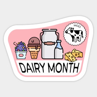 Retro Dairy Month Sticker